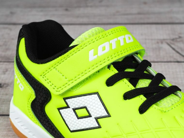 Buty piłkarskie dziecięce, halowe, żółte, Lotto Dasher
