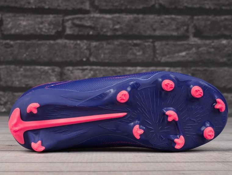 Buty piłkarskie dziecięce, korki, fioletowe, Puma Ultra 5 Play FG/AG