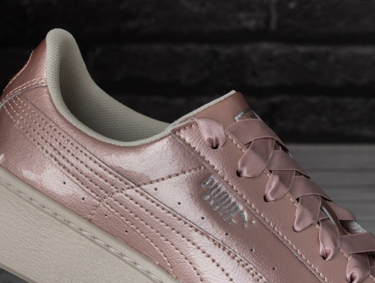 Buty sportowe damskie, różowe, Puma Basket