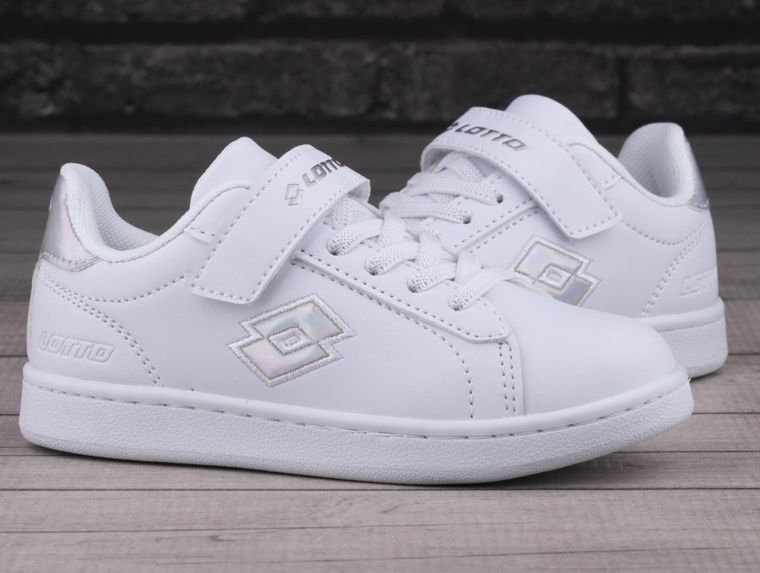 Buty sportowe dziecięce, białe, Lotto Dampolis GC K