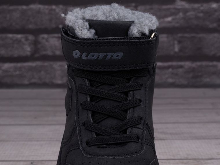 Buty zimowe dziecięce, ocieplane, czarne, Lotto