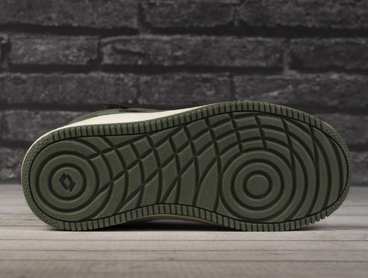 Buty zimowe dziecięce, ocieplane, khaki, Lotto