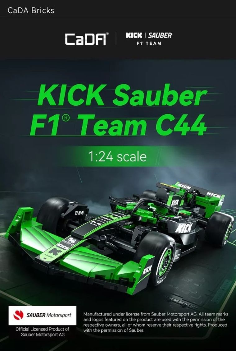 Cada, F1 Kick Sauber, pojazd, klocki konstrukcyjne, 314 elementów