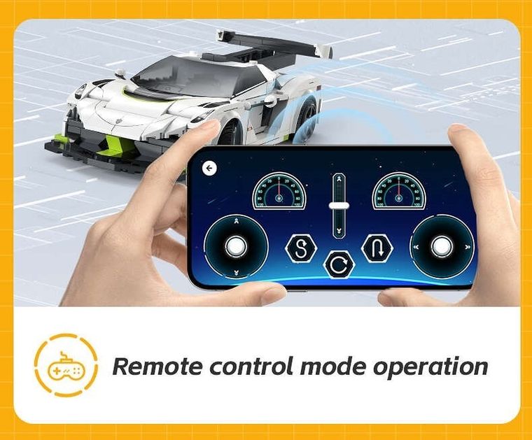 Cada, Fantasma Race Car, pojazd zdalnie sterowany, Dual Mode, biały, 1:20, 22 cm, 322 elementy