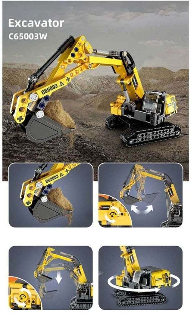 Cada, Koparka Excavator, klocki konstrukcyjne, pojazd, 467 elementów