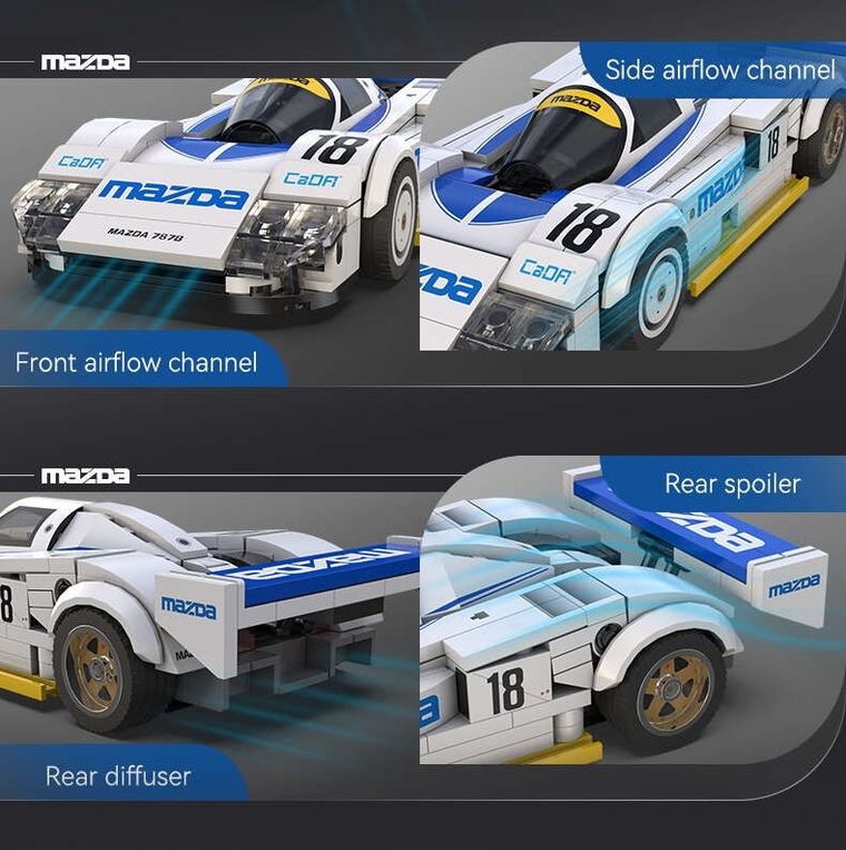 Cada, Mazda 787B, pojazd, klocki konstrukcyjne, 242 elementy