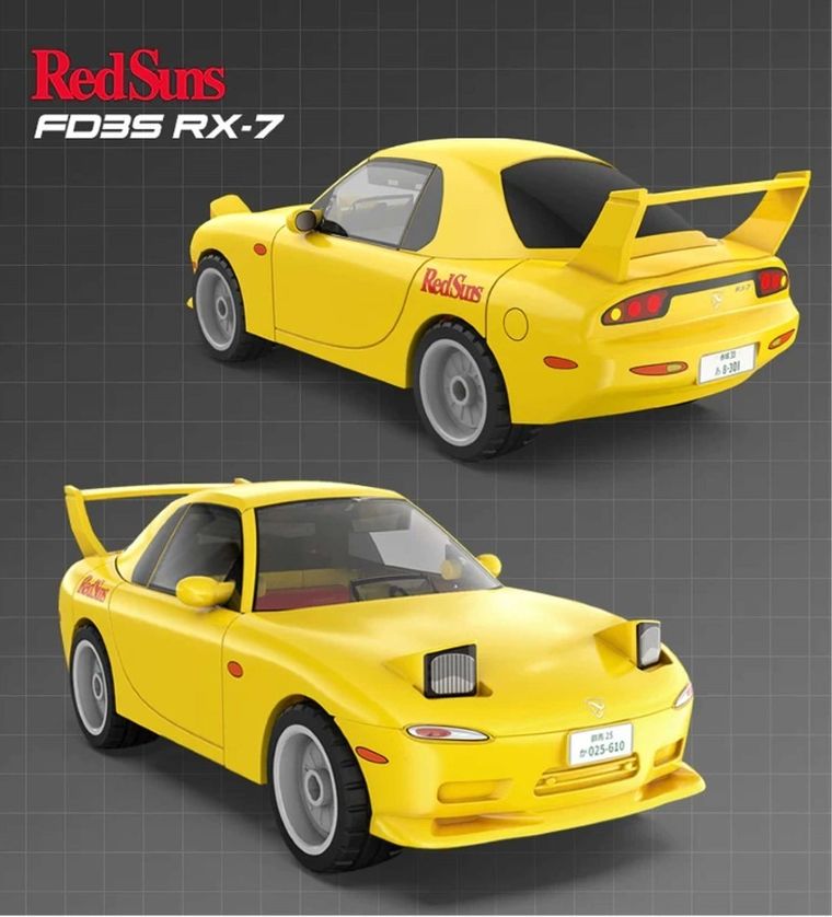 Cada, Mazda RX-7 FD3S Initial D, klocki konstrukcyjne, pojazd, 66 elementów, 1:35