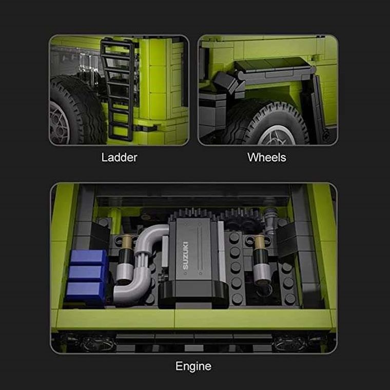 Cada, Suzuki Jimny, klocki konstrukcyjne, pojazd 2w1, 1803 elementy