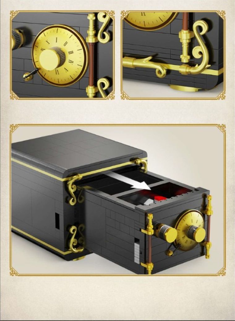 Cada, The Secret of Safe, czarny sejf, 442 elementy