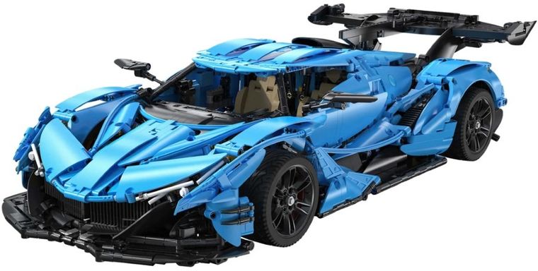 Cada, V12 Hypercar, pojazd wyścigowy, niebieski, 1:8, 60 cm, 3865 elementów