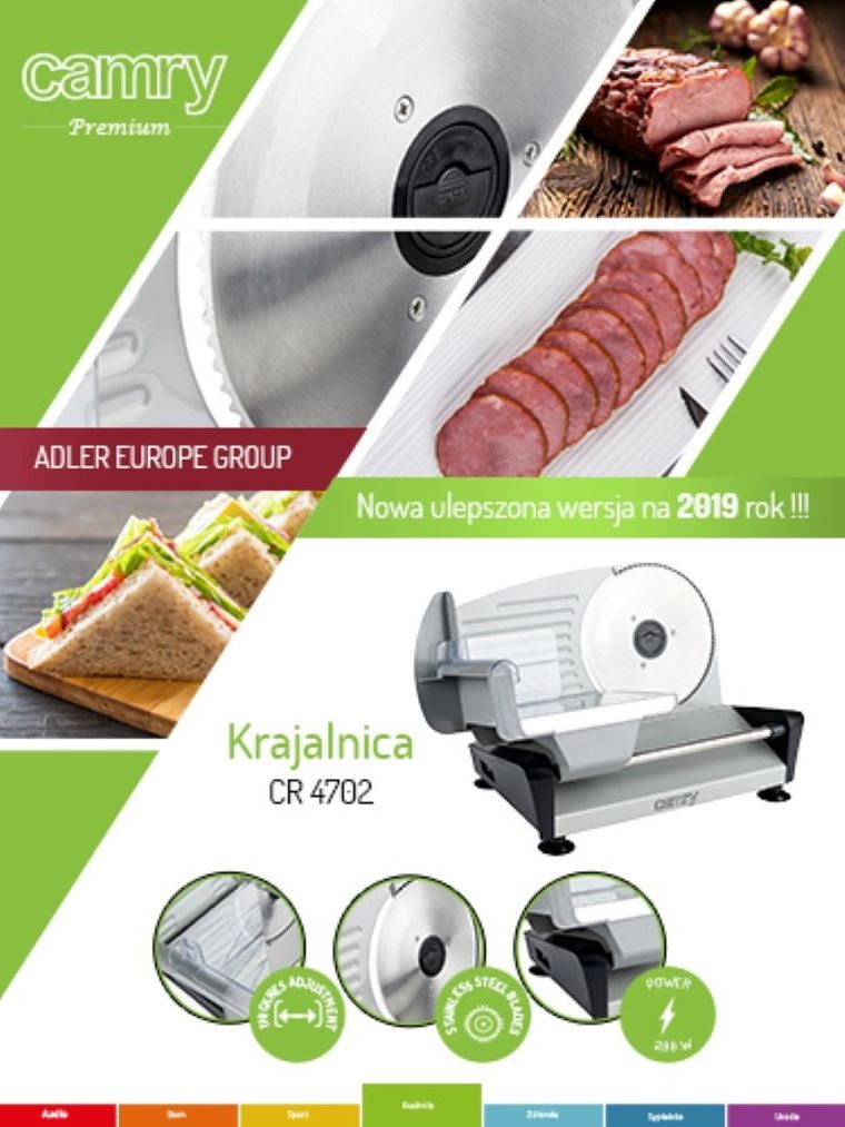 Camry, krajalnica, 200W, CR 4702