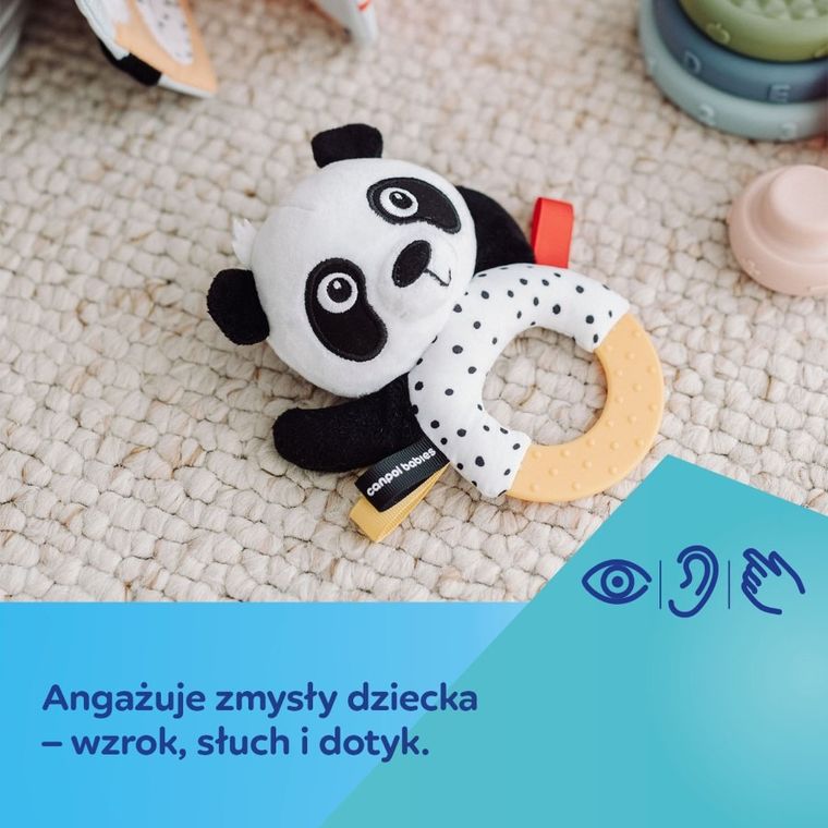 Canpol babies, BabiesBoo, sensoryczna zabawka z gryzakiem i grzechotką