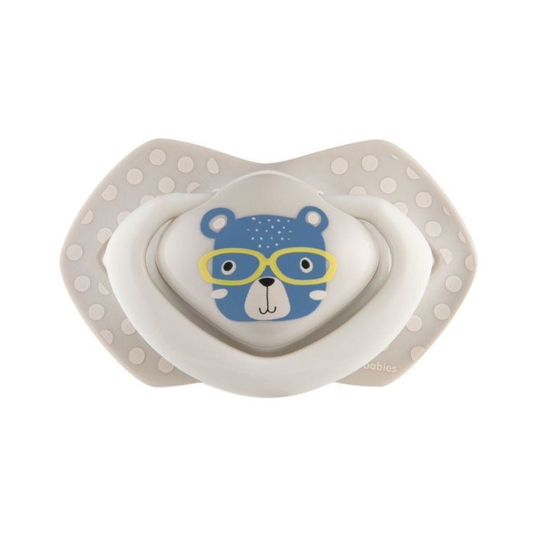 Canpol babies, Bonjour Paris, smoczek uspokajający, silikonowy, symetryczny, 0-6m, 2 szt., niebieski