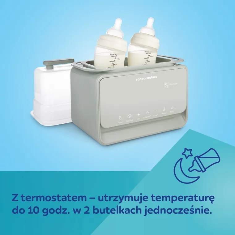 Canpol babies, podgrzewacz i sterylizator, 7w1, z termostatem i lampką