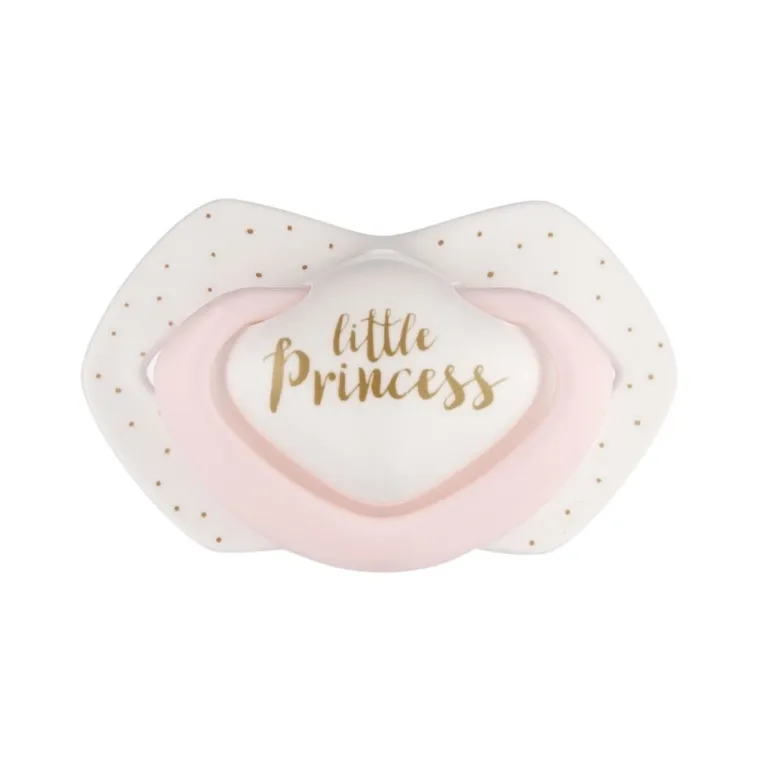 Canpol babies, Royal Baby, smoczek uspokajający, silikonowy, symetryczny, 6-18m, 2 szt., różowy