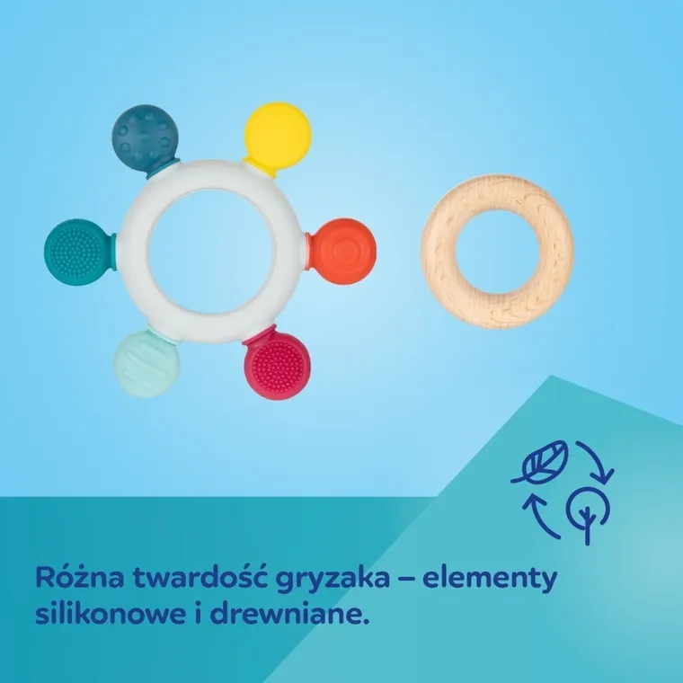 Canpol babies, Ster, gryzak drewniano-silikonowy