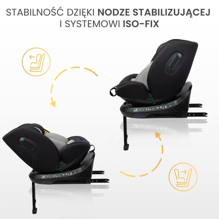 Caretero, Bosco I-Size, fotelik samochodowy, black, 40-150 cm