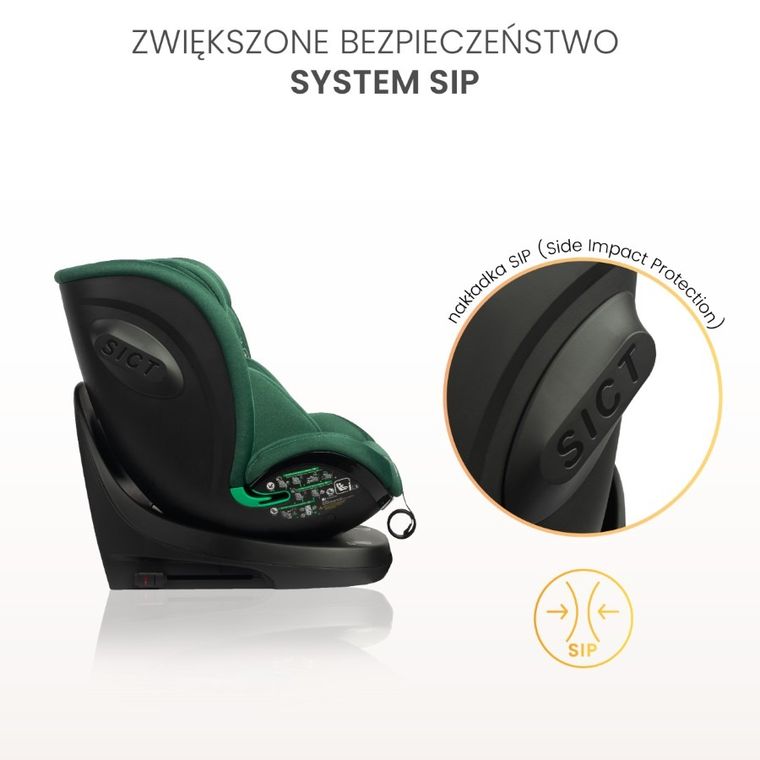 Caretero, Comfi I-Size, fotelik samochodowy, green, 40-150 cm