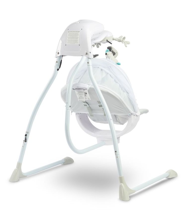 Caretero, Raffi, huśtawka, krzesełko, leżaczek, 3w1, Grey