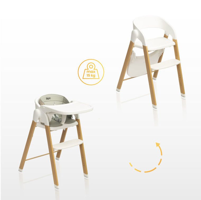 Caretero, Triplo, krzesełko do karmienia, 3w1, beige