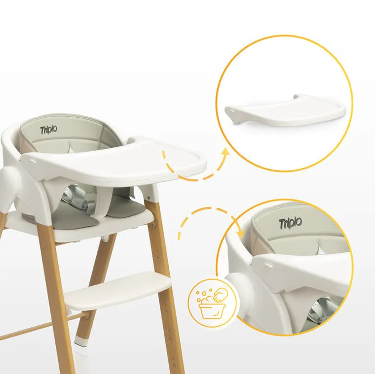 Caretero, Triplo, krzesełko do karmienia, 3w1, grey