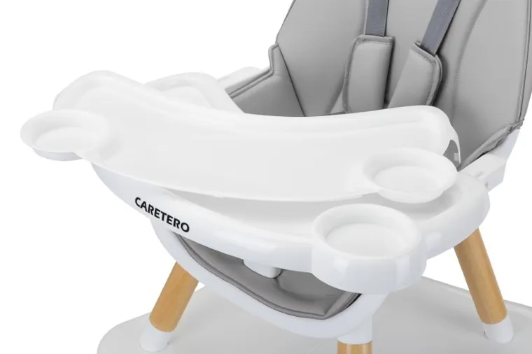 Caretero, Tuva, krzesełko do karmienia, 2w1, szare