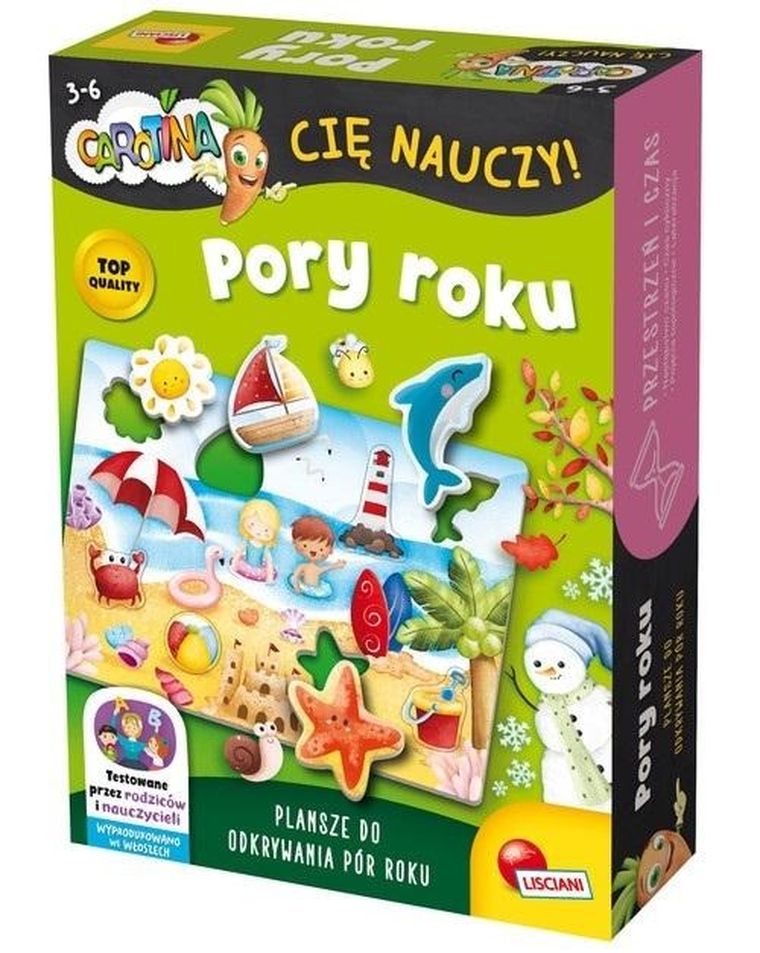 Carotina, Pory Roku, 10 gier z czytaniem i pisaniem, gra edukacyjna