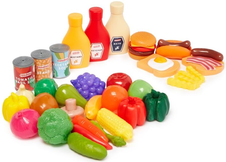 Casdon, plastikowe zakupy spożywcze, 44 elementy