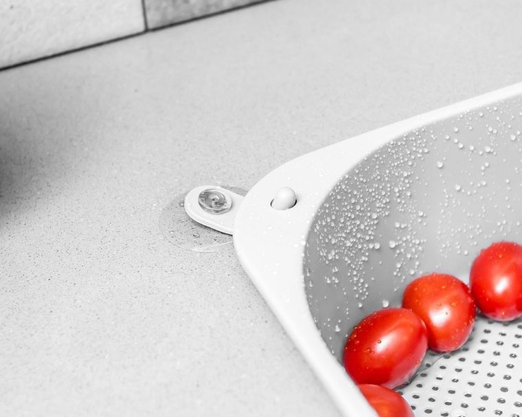 Cedzak i ociekacz narożny, biały