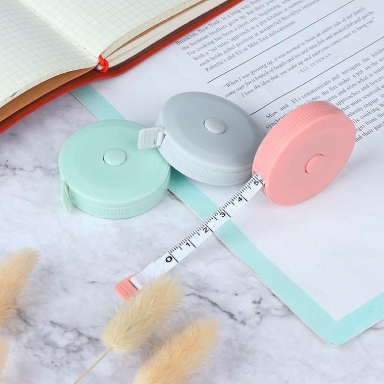 Centymetr, miarka, miara krawiecka, błękitna