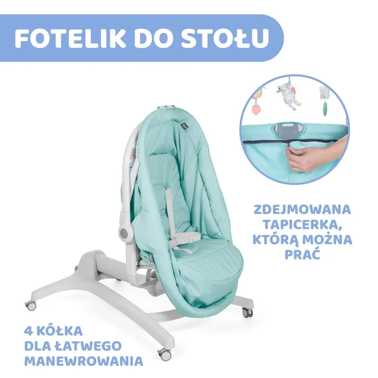 Chicco, Baby Hug 4in1, kołyska, leżaczek, krzesełko, Aquarelle