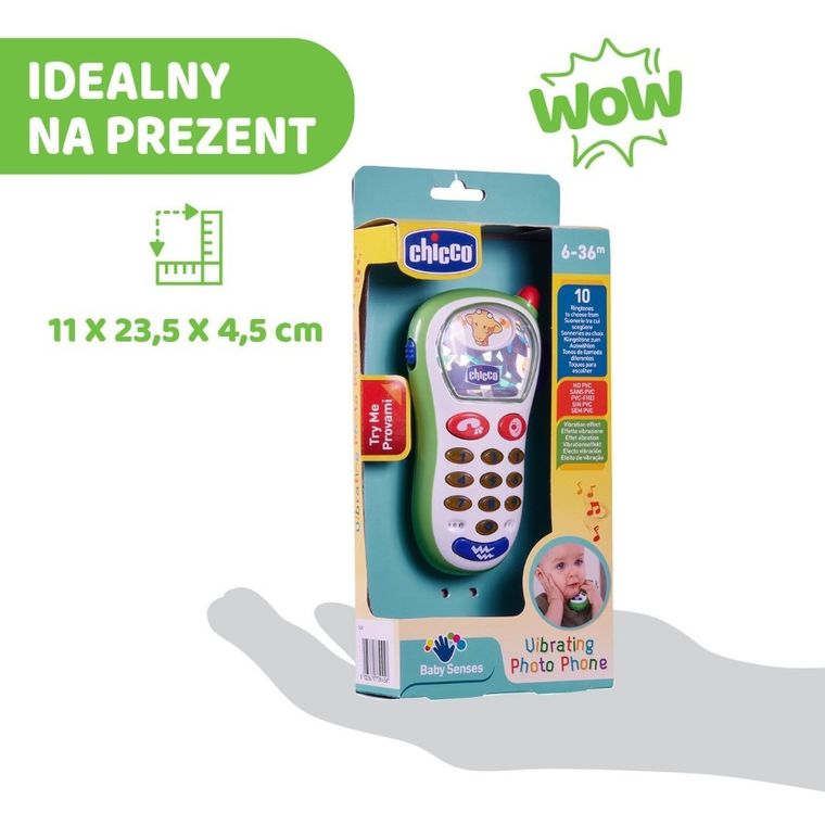 Chicco, Baby Senses, telefon z aparatem fotograficznym, zabawka interaktywna