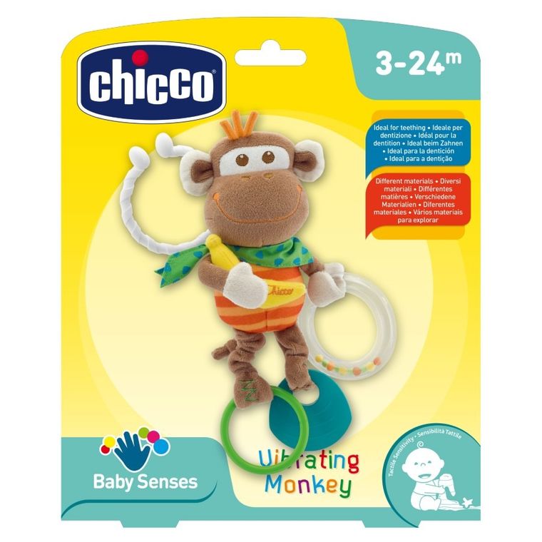 Chicco, Baby Senses, Wibrująca Małpka, gryzak
