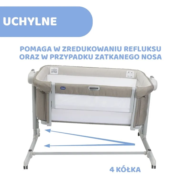 Chicco, Co-Sleeping, Next2Me, Magic Evo, łóżeczko dostawne, desert taupe