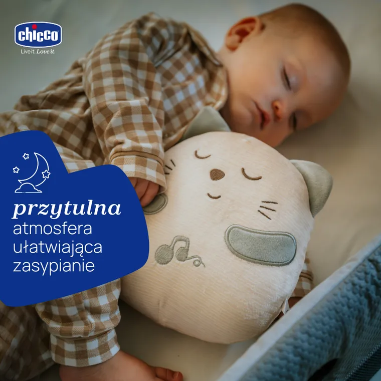 Chicco, First Dreams, Kotek Mruczek, maskotka elektroniczna