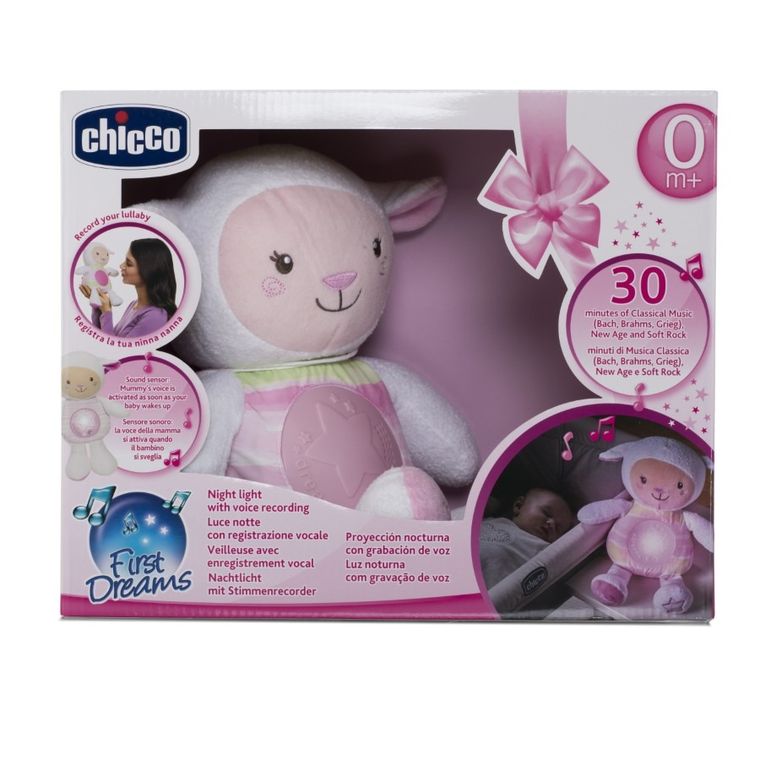 Chicco, Owieczka z projektorem, zabawka niemowlęca, różowa