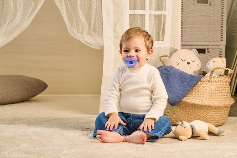 Chicco, PhysioForma Soft, smoczek uspokajający, silikonowy, niebieski, 6-16m, 2 szt.