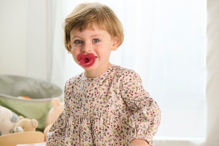 Chicco, PhysioForma Soft, smoczek uspokajający, silikonowy, różowy, 16-36m, 2 szt.