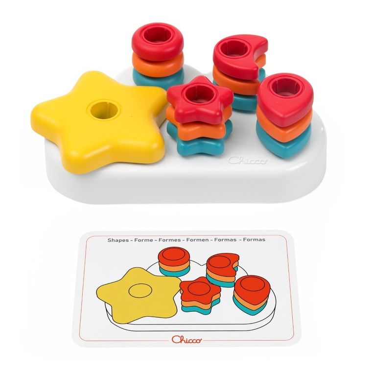 Chicco, Smart2Play, Kolorowe Pinezki, układanka, chmurka