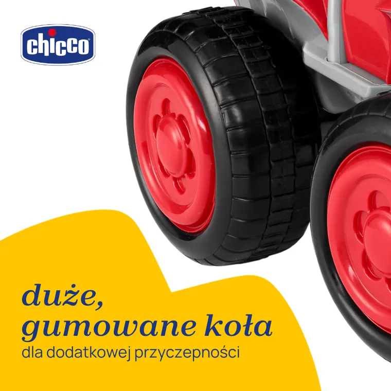 Chicco, Turbo Team, Billy BigWheels, pojazd zdalnie sterowany, czerwony