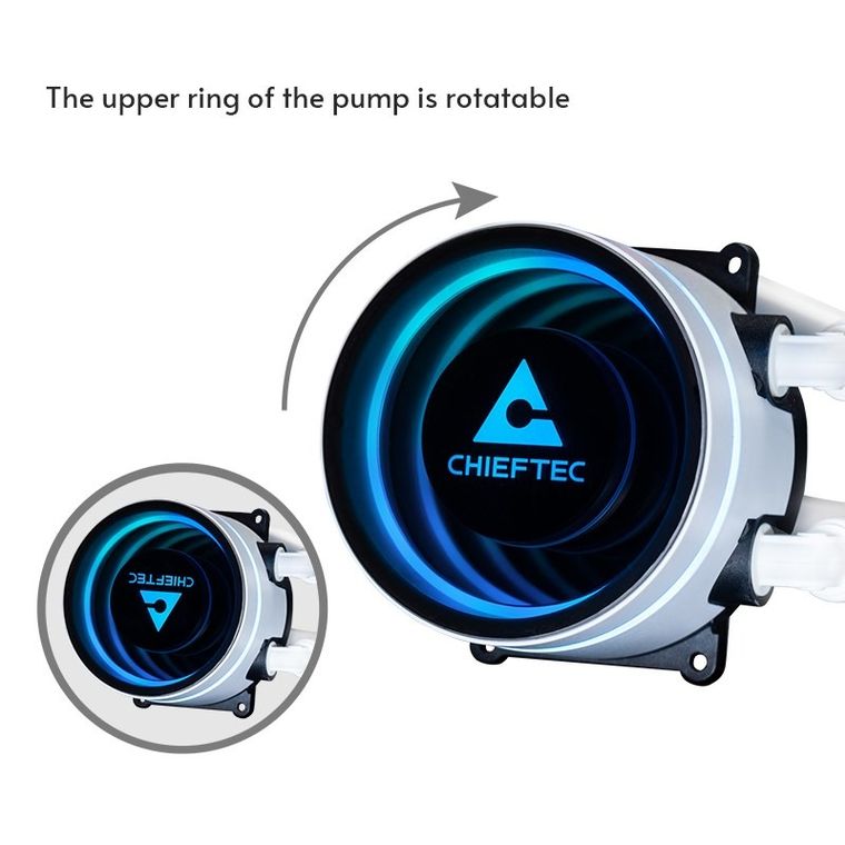 Chieftec, chłodzenie wodne, Iceberg, 360 RGB, white