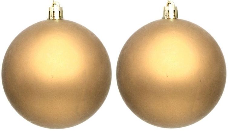 Christmas Decoration, bombka dekoracyjna, plastikowa, bezpieczna, złoty, 60 mm, 12 szt.