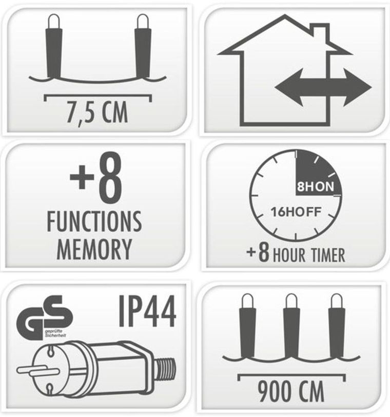 Christmas Decoration, lampki choinkowe, łańcuch świetlny 120 led, zimny biały