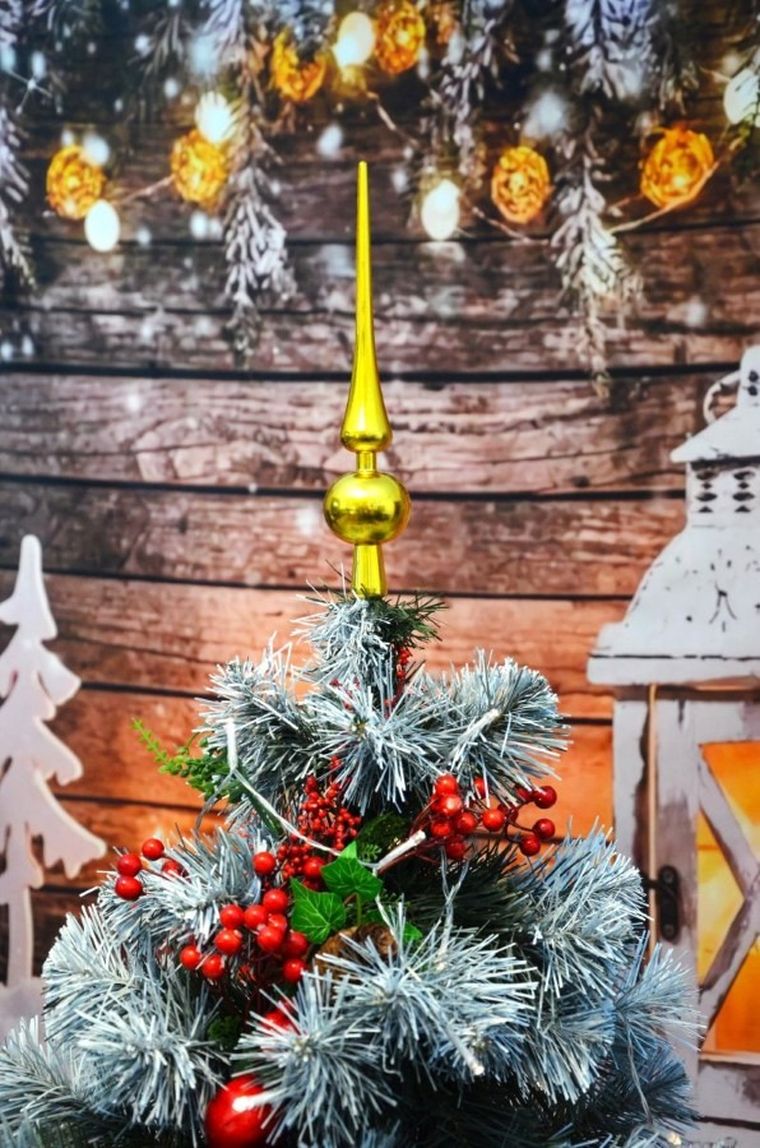 Christmas gifts, czubek choinkowy, wysokość 25 cm złoty