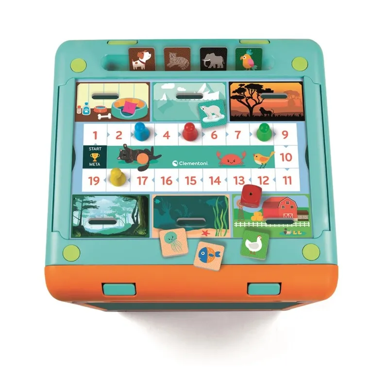 Clementoni, Uczę się bawiąc, Edukacyjny sześcian, zestaw gier edukacyjnych