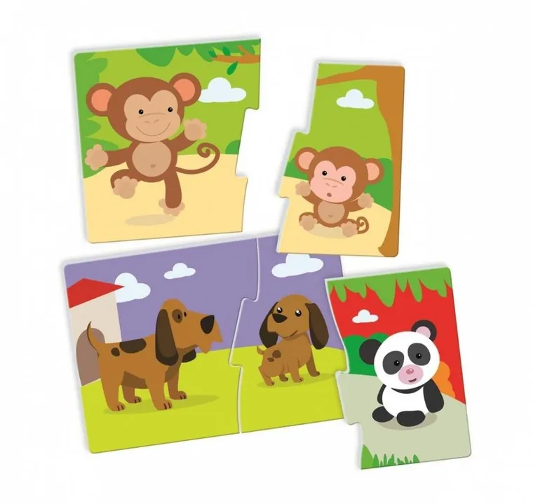 Clementoni, Uczę się bawiąc, Mamy i dzieci, układanka dopasuj pary