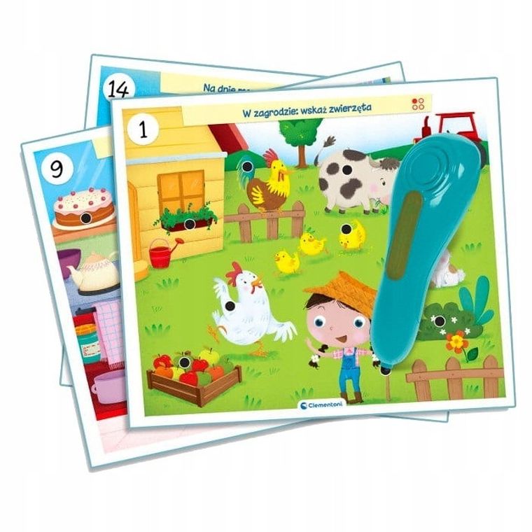 Clementoni, Uczę się bawiąc, Mówiące pióro, 500 Pytań, Dla malucha, gra edukacyjna