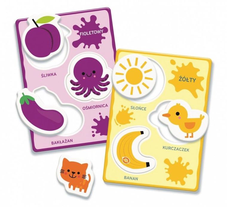 Clementoni, Uczę się bawiąc, Słowa i kolory, układanka edukacyjna