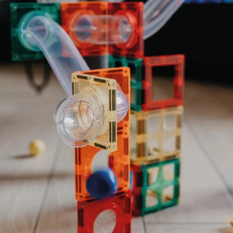 Cleverclixx, Ball Run Compact Pack Intense, klocki magnetyczne, 60 elementów