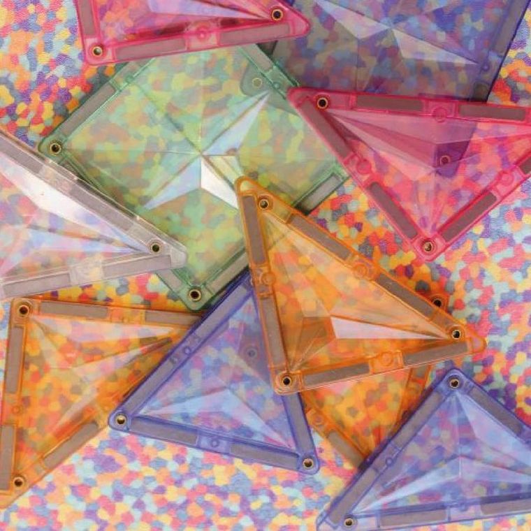 Cleverclixx, Geo Pack Pastel, klocki magnetyczne, 45 elementów